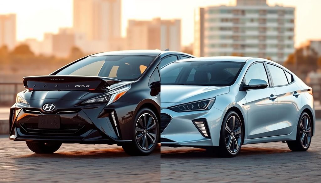 Toyota Prius and Hyundai Ioniq Exterior Comparison
