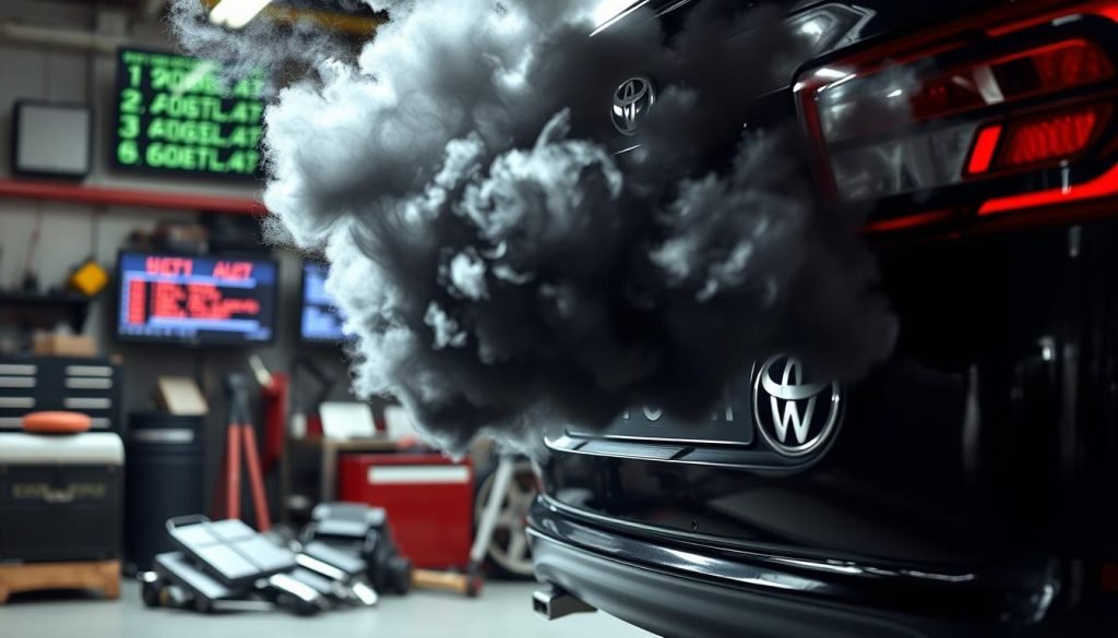 Toyota black smoke causes diagnostic inspection