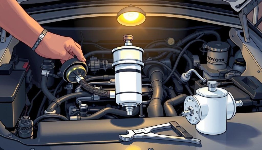 Toyota fuel filter replacement process