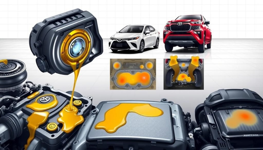 Toyota oil leak patterns by model