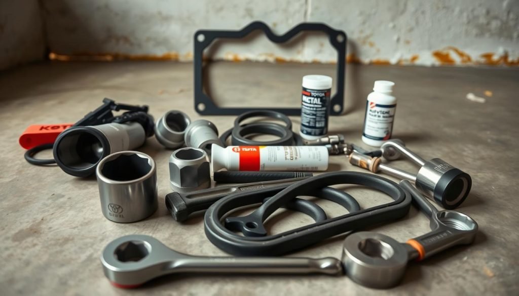 Toyota oil pan gasket replacement tools and parts