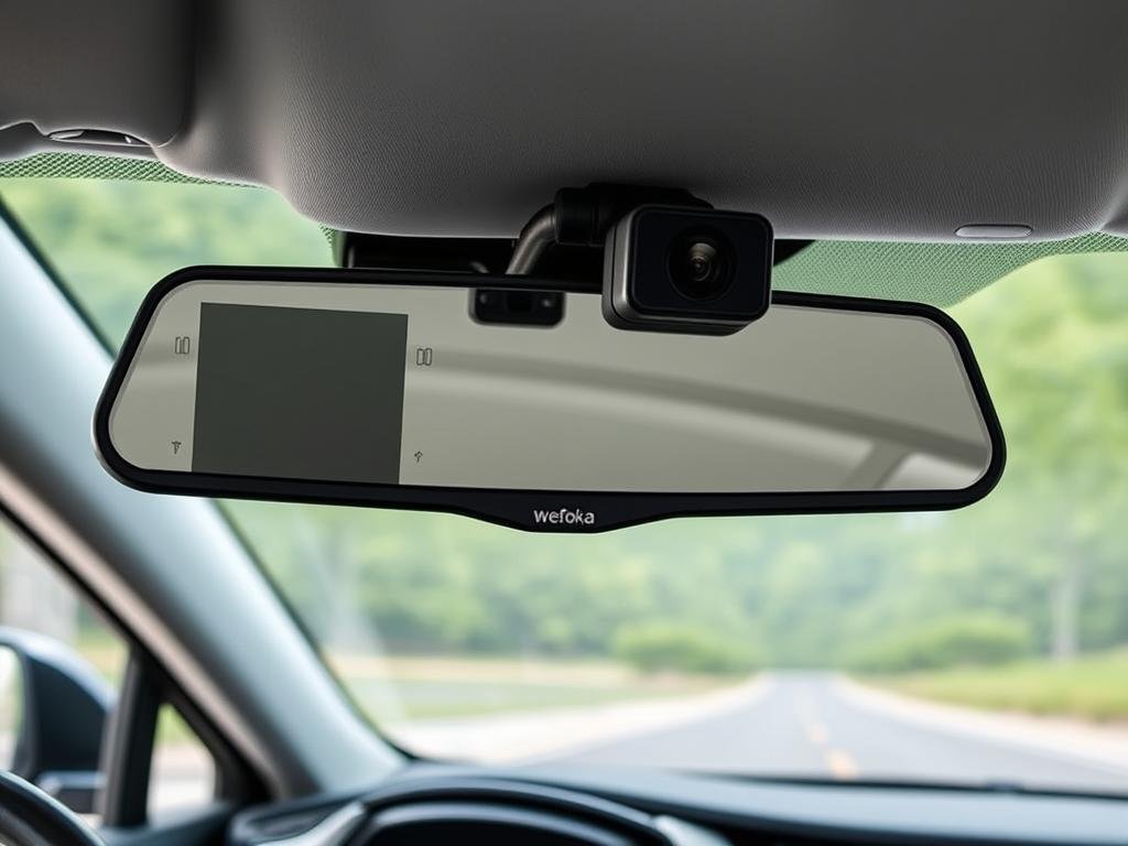Wefoka OEM Style Dash Cam for Toyota RAV4 2025 showing installation