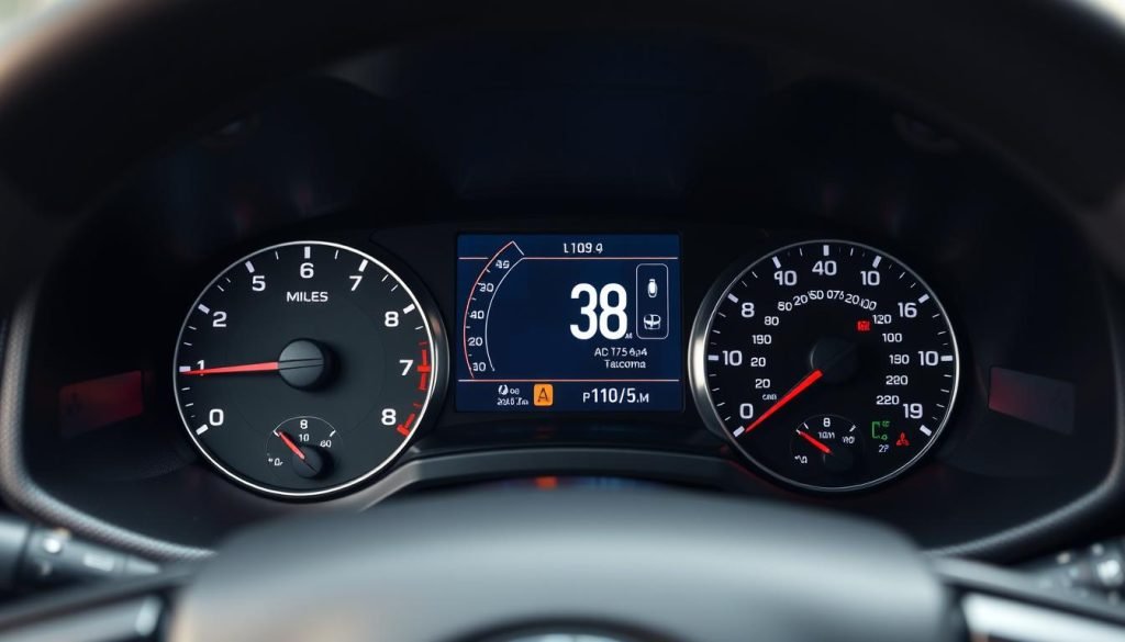 tacoma truck mpg monitoring system dashboard