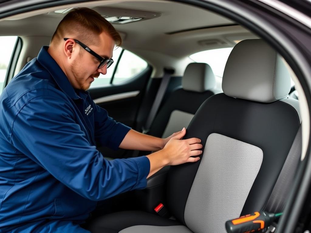Author installing Toyota Camry seat covers - best seat cover for Toyota Camry 2025 review