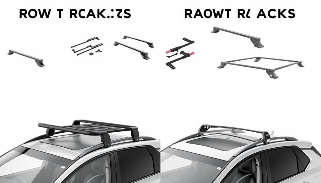 Different types of Toyota RAV4 roof racks compared side by side