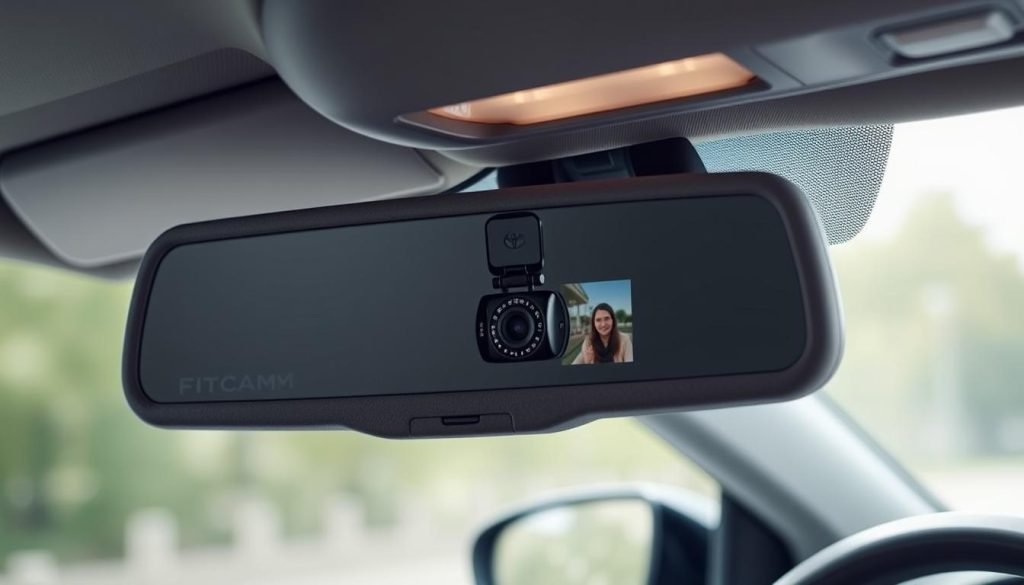 Fitcamx 4K Dash Cam for Toyota RAV4 showing OEM integration