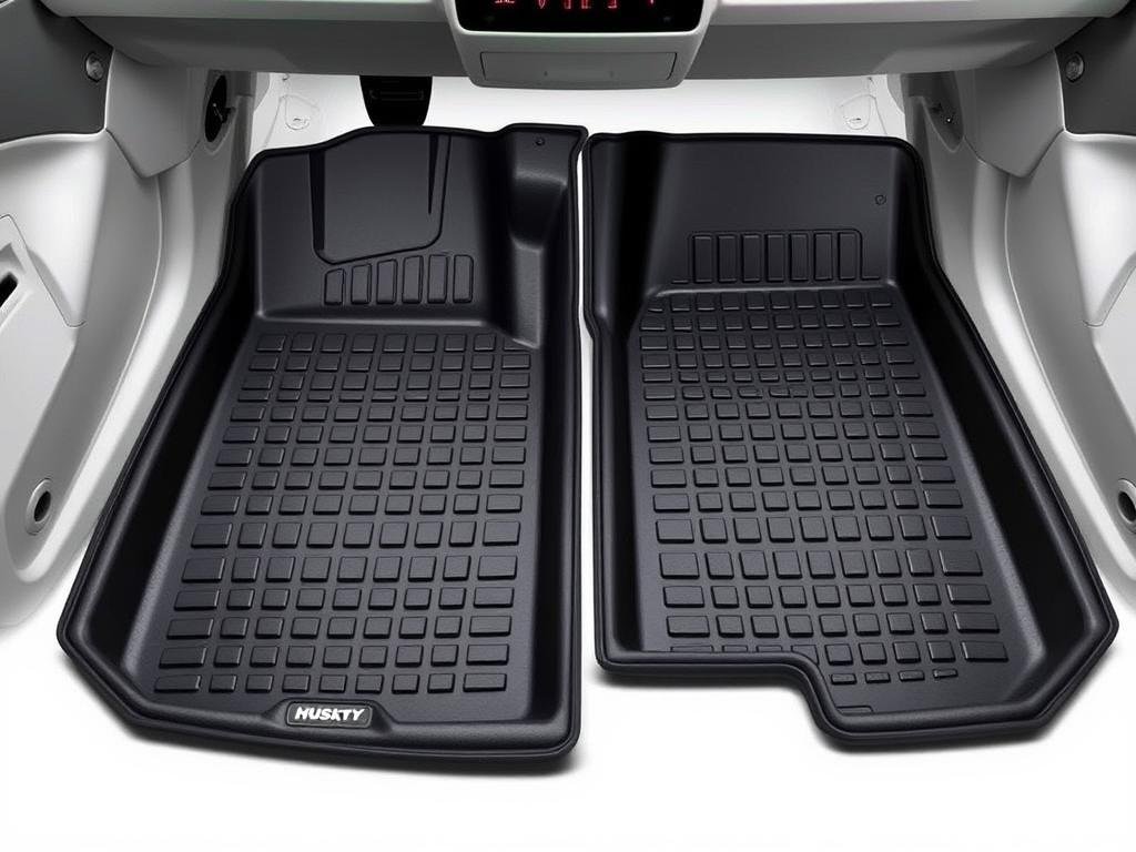 Husky Liners WeatherBeater - best floor mats for Toyota Prius showing front and rear set