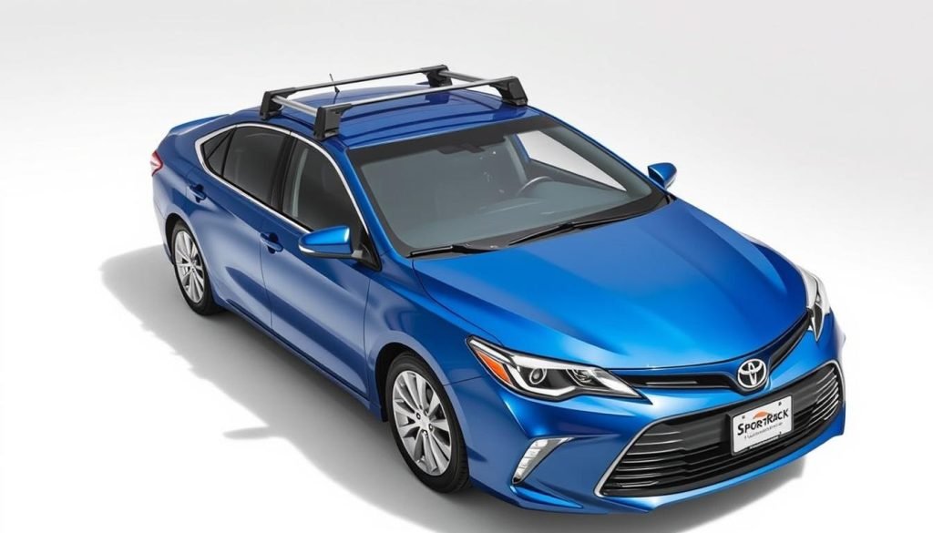 SportRack SR1002 roof rack mounted on a Toyota Camry - best budget Toyota Camry roof rack option