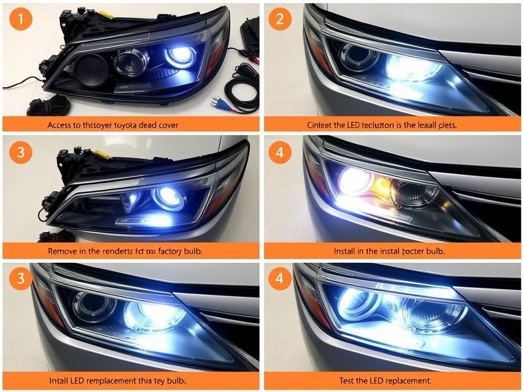 Step-by-step Toyota Camry LED headlight installation process - best LED headlight for Toyota Camry 2025 review