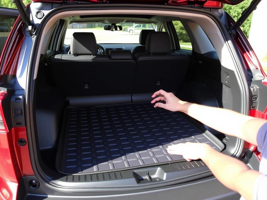 Step-by-step installation of Toyota RAV4 cargo liner