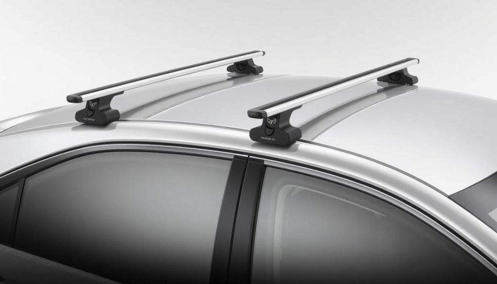 Thule Evo Clamp roof rack system installed on a Toyota Camry