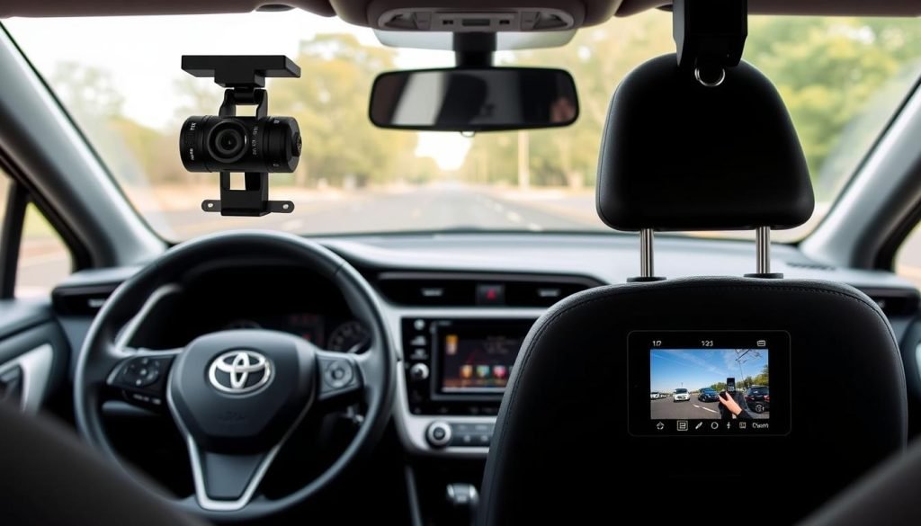 VIOFO A129 Pro Duo Toyota RAV4 dash cam showing front and rear cameras