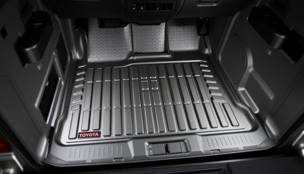 WeatherTech FloorLiner HP - best floor mats for Toyota Tundra installed in truck